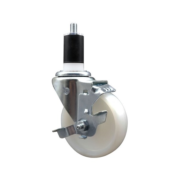 4'' Nylon Swivel 1-1/2'' Expanding Stem Caster with Brake